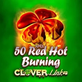 50 Red Hot Burning Clover Links slot visual from Novomatic available on cowboyspincasino.at