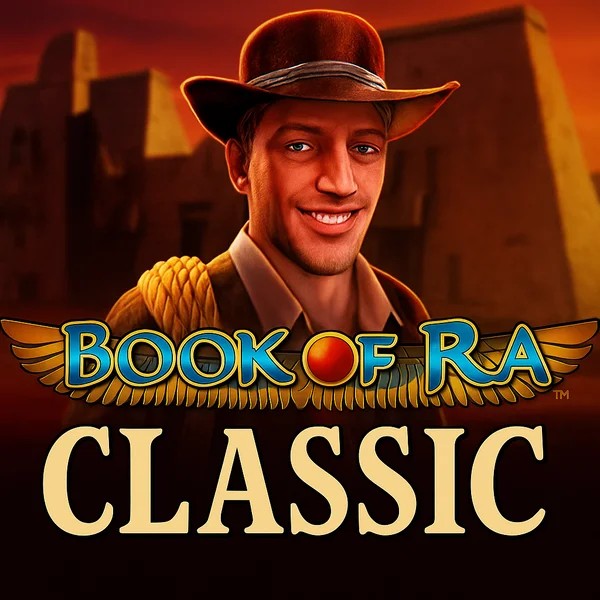 Book of Ra Classic logo by Novomatic at Cowboy Spin Casino