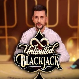 Unlimited Blackjack logo by Ezugi at Cowboy Spin Casino